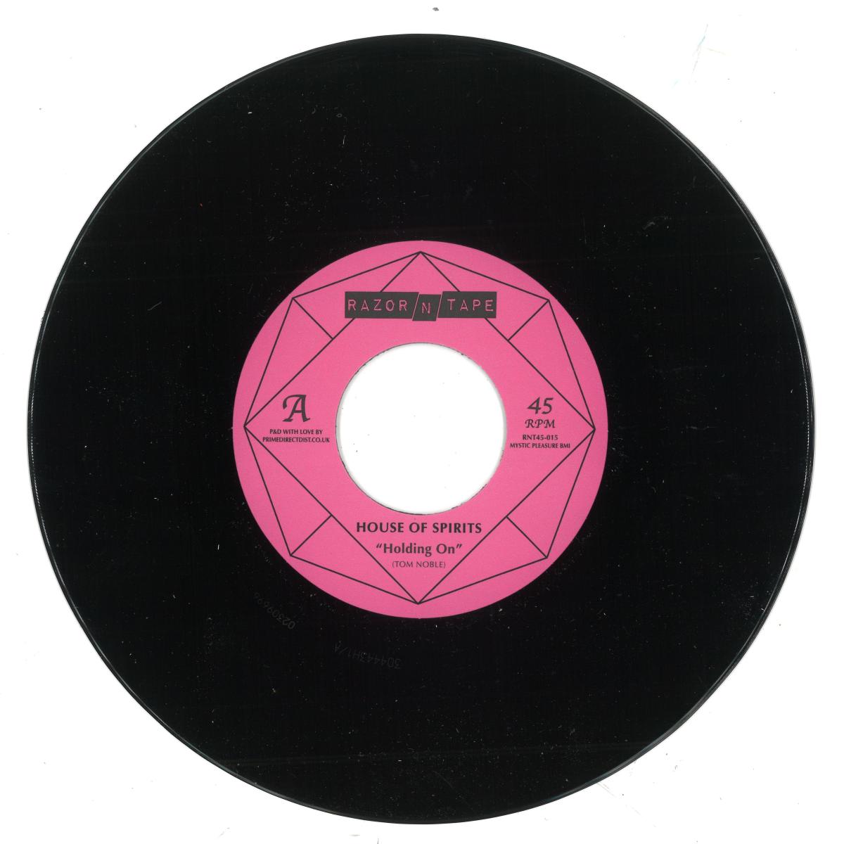 Tom Noble, House of Spirits — Holding On / Love Trip 7" vinyl cover