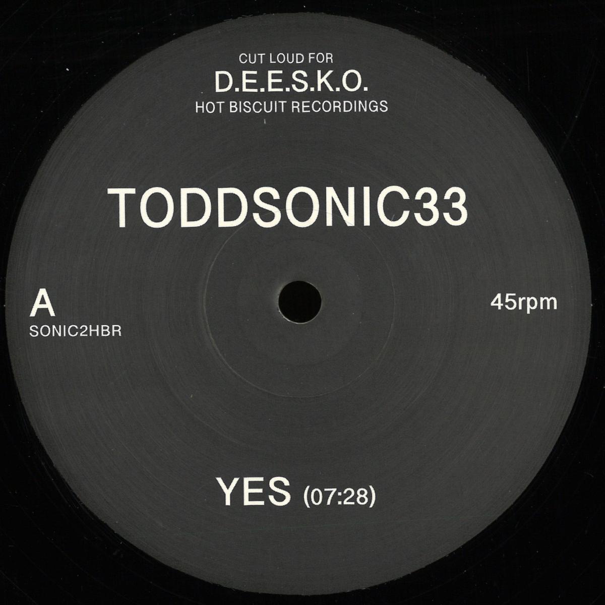 Toddsonic33 — Yes EP vinyl cover