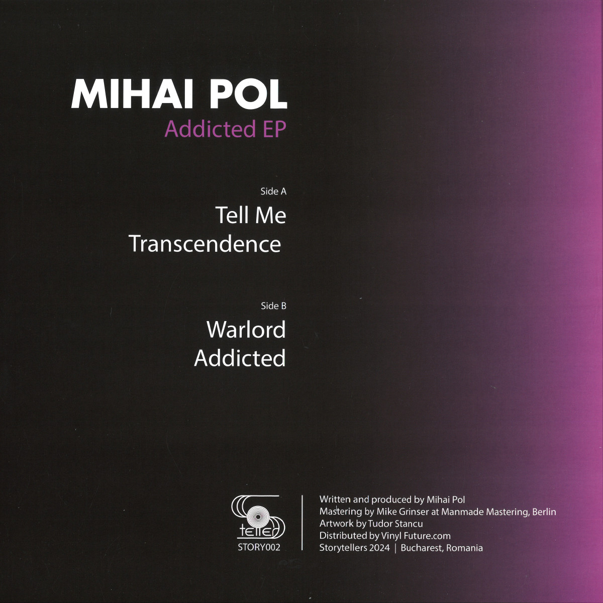 Mihai Pol Addicted EP / Storytellers STORY002 Vinyl