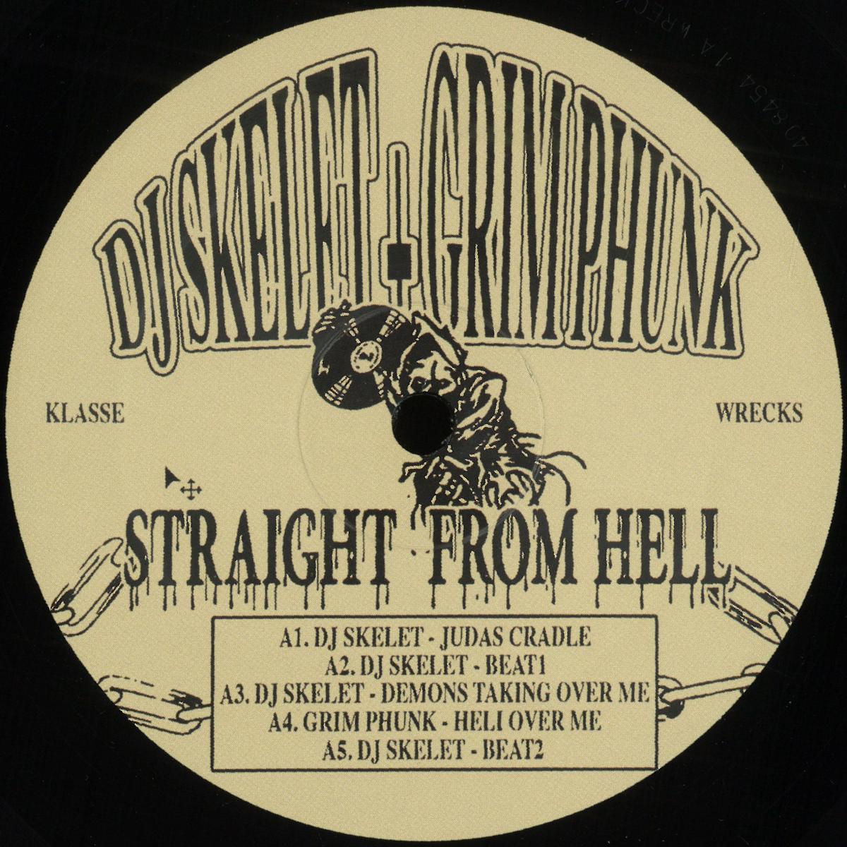 Dj Skelet, Grimphunk — Straight from Hell vinyl cover