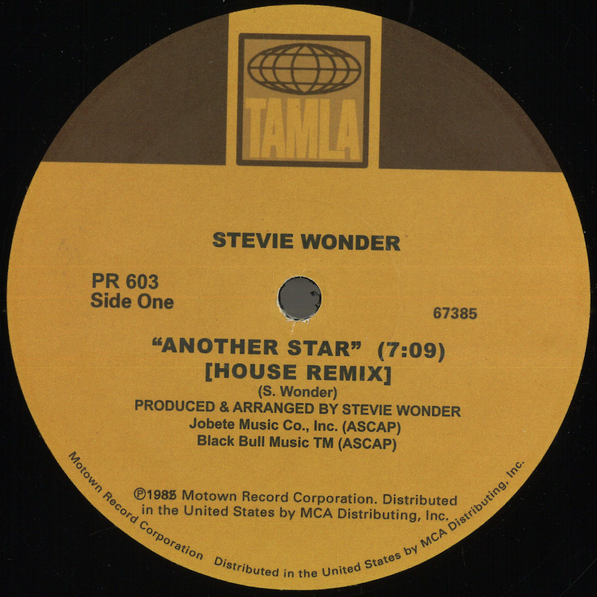 Stevie Wonder — Another Star / Too High (House Remixes) vinyl cover