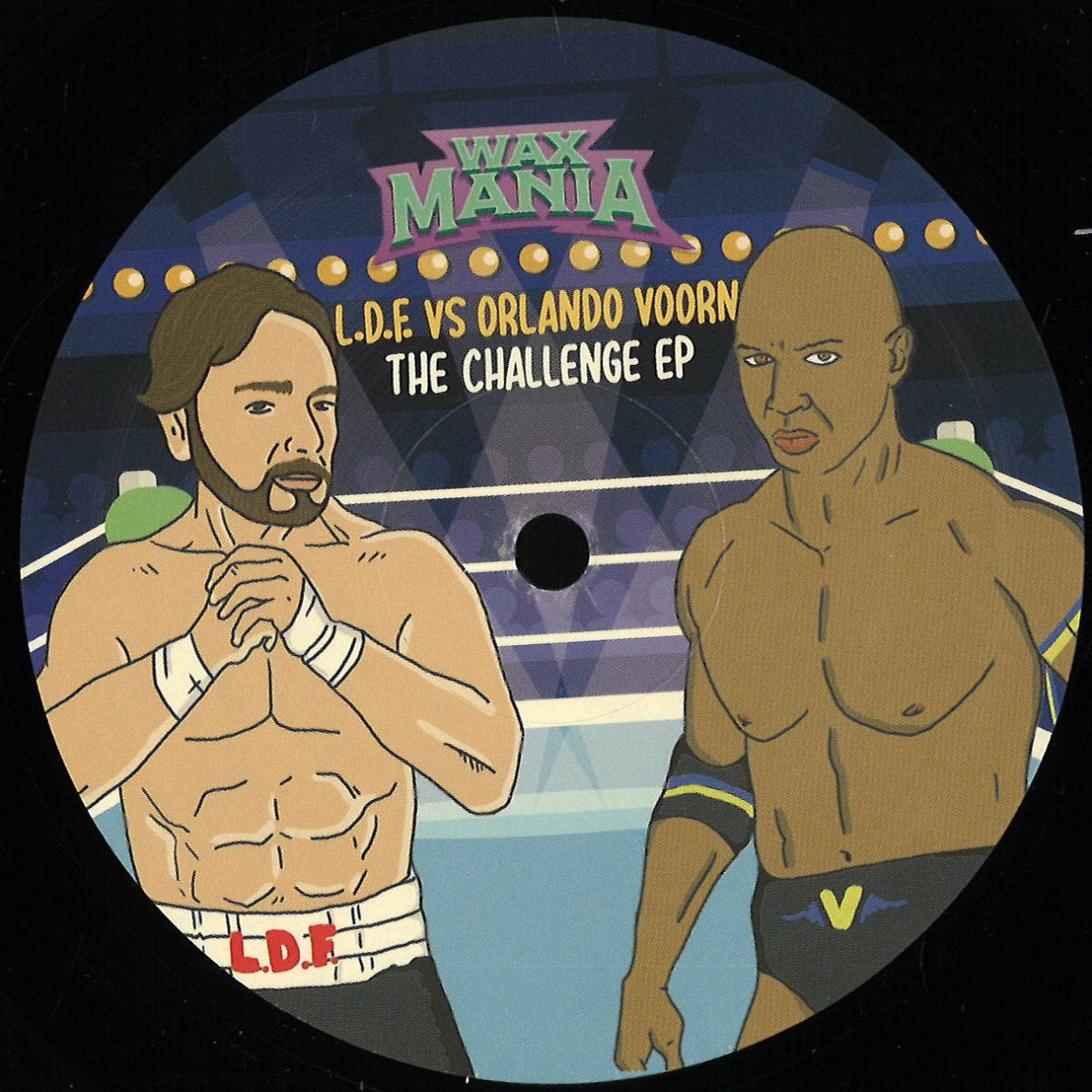 L.d.f., Orlando Voorn — The Challenge EP vinyl cover