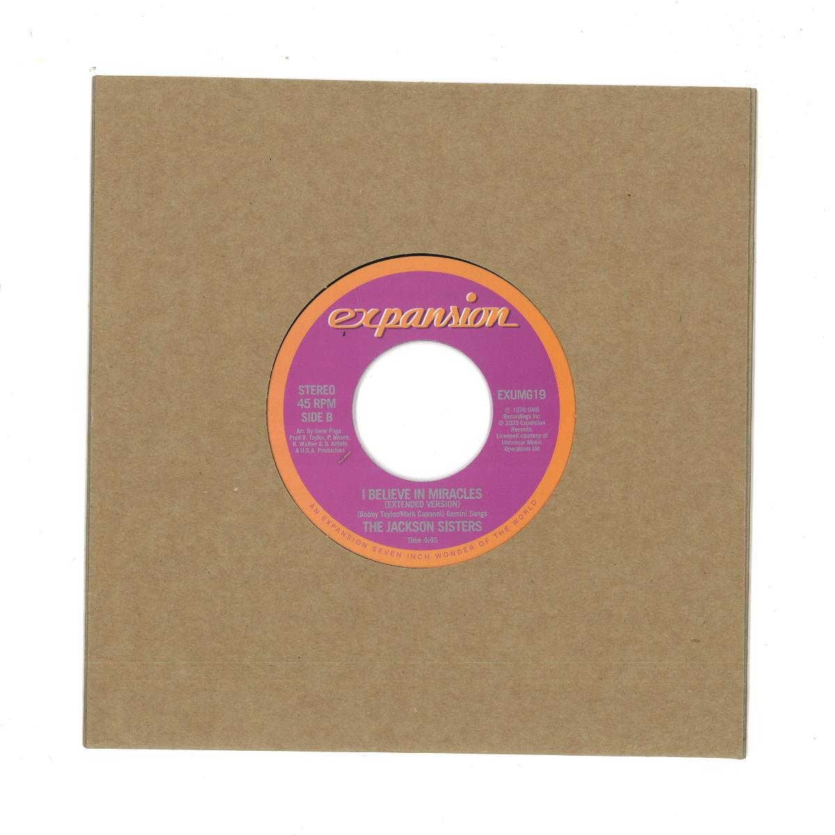 The Jackson Sisters - I Believe In Miracles 7 / Expansion EXUMG19