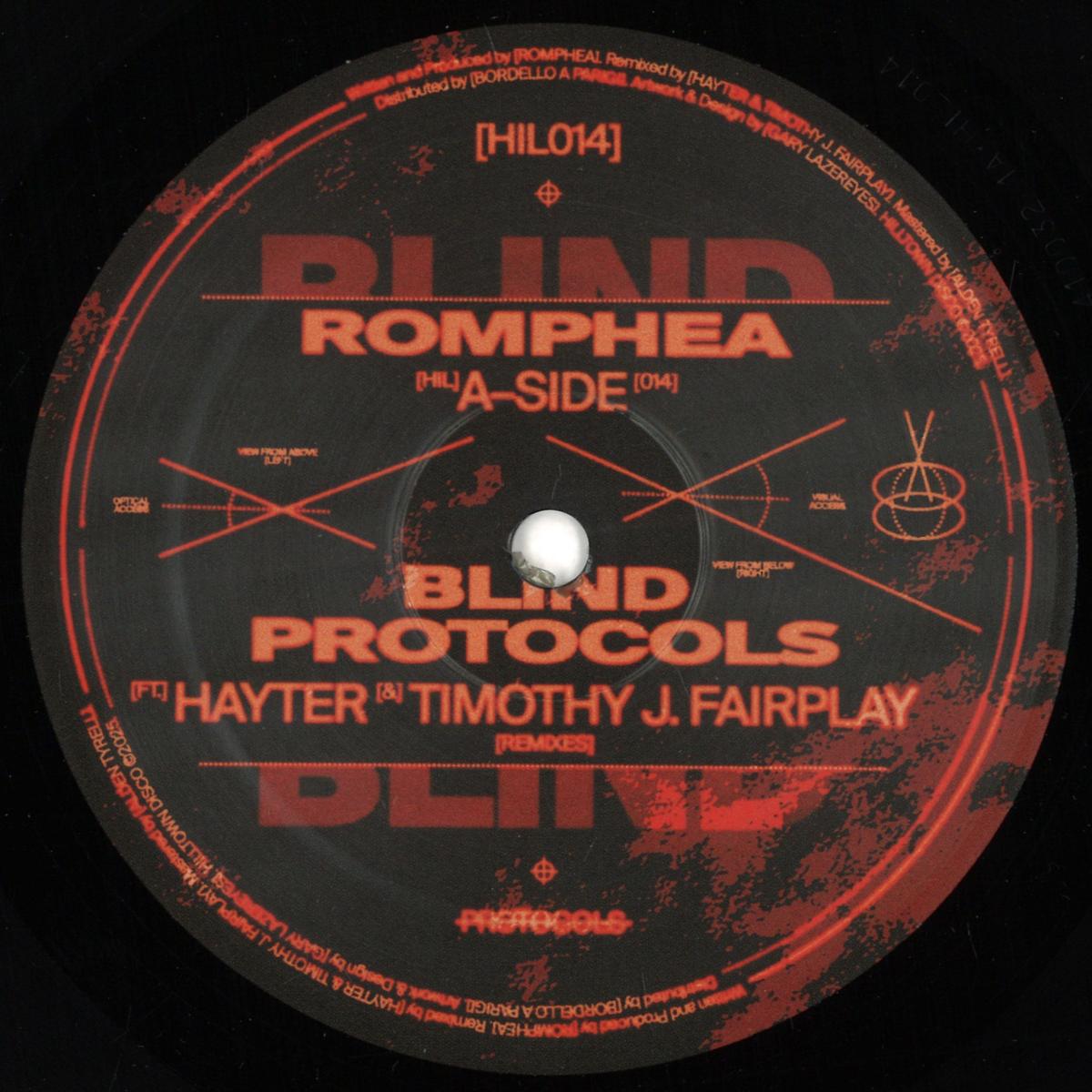 Romphea — BLIND PROTOCOLS EP vinyl cover