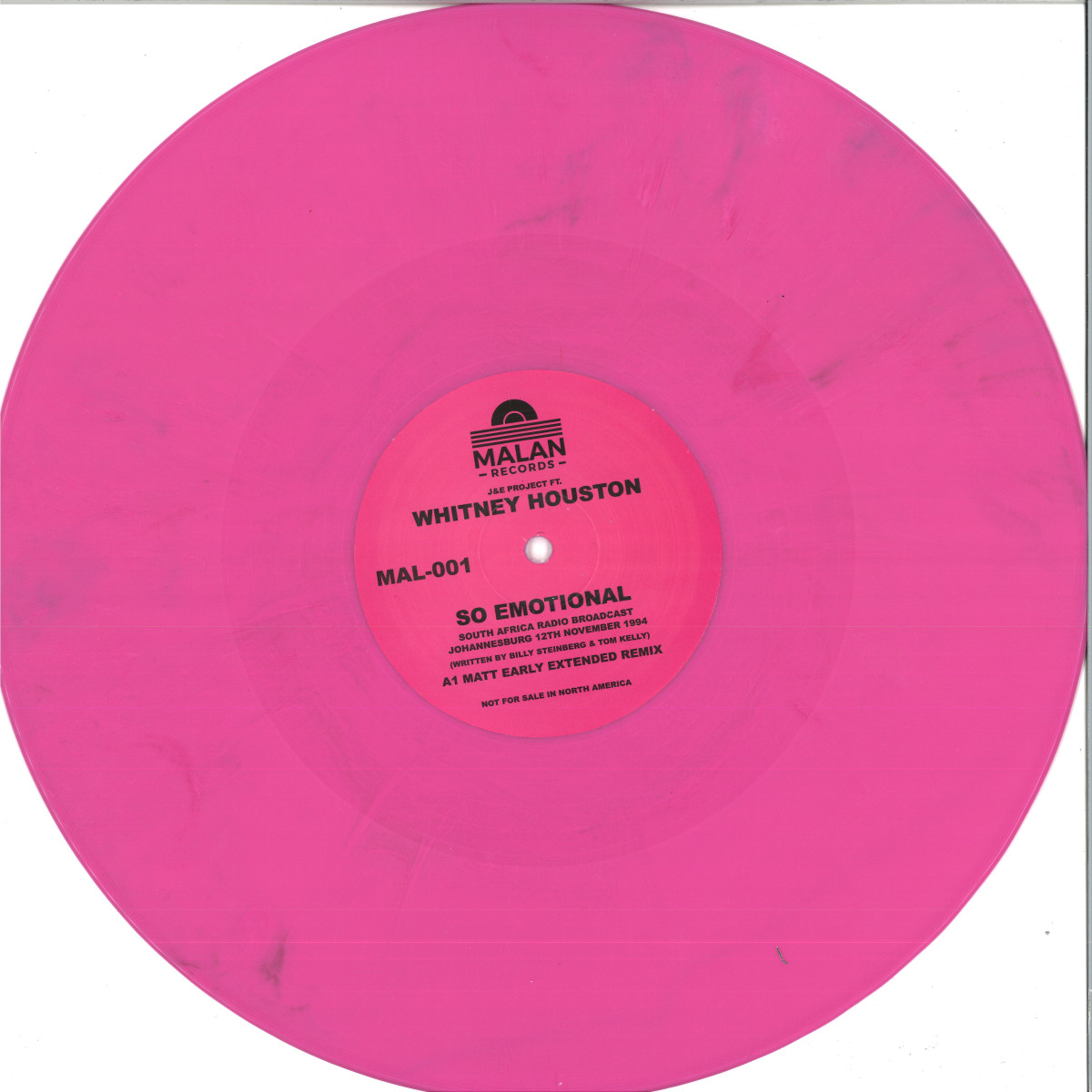 J, E Project, Whitney Houston — So Emotional vinyl cover