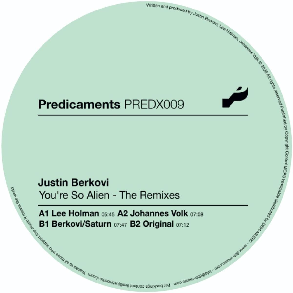 Justin Berkovi — You're So Alien - The Remixes vinyl cover