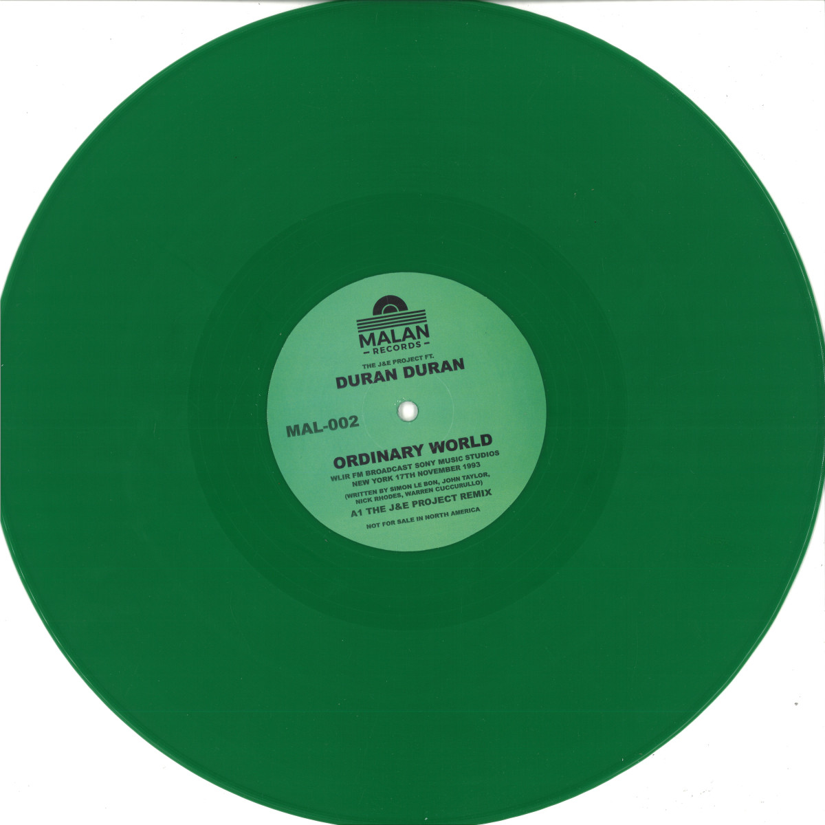 J, E Project, Duran Duran — Ordinary World vinyl cover