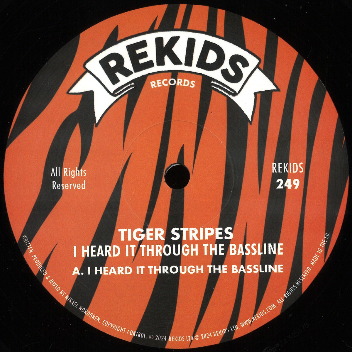 Tiger Stripes — I Heard It Through The Bassline vinyl cover