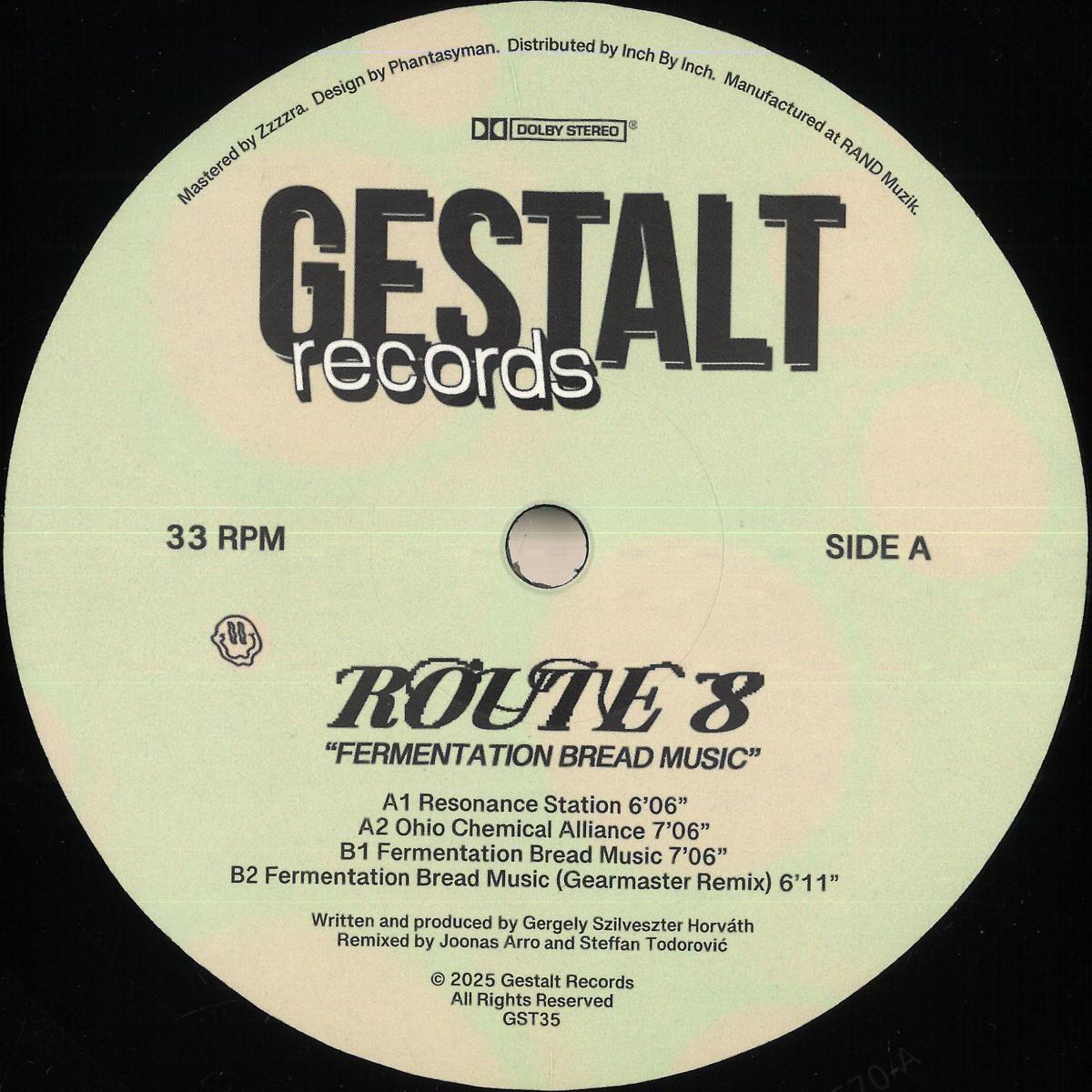 Route 8 — Fermentation Bread Music vinyl cover