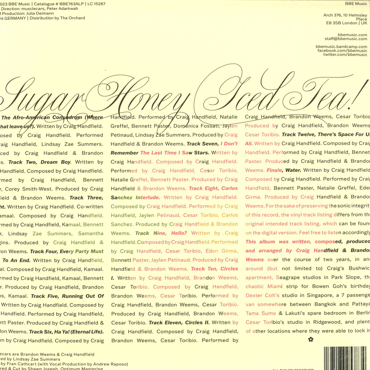 英2LP Musclecars Sugar Honey Iced Tea! BBE763ALP BBE /00520 Sugar Honey Iced Tea! | musclecars