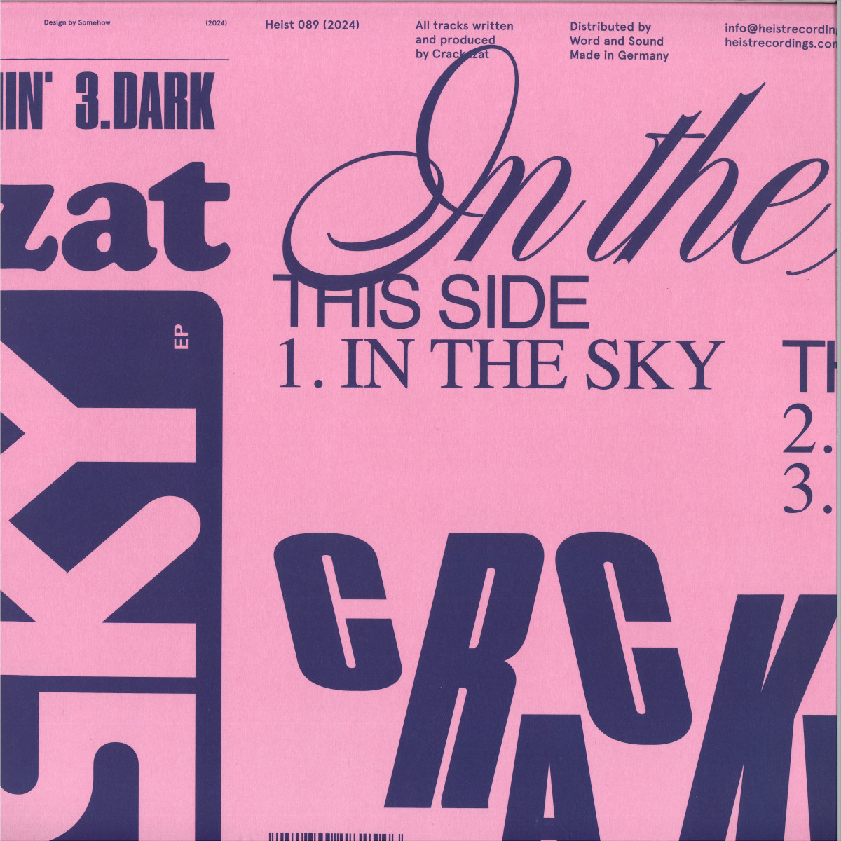 Crackazat — In the Sky EP vinyl cover