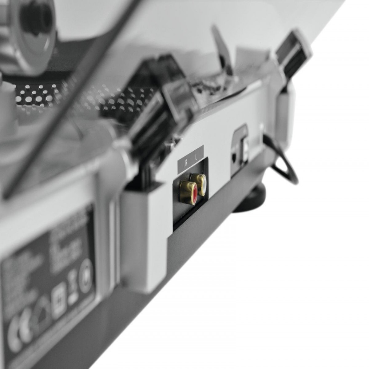 Omnitronic BD-1380 USB Giradischi Argento – Trasferisci Vinili Su PC, 33/45 Giri, Controllo Tono E Coperchio - 3