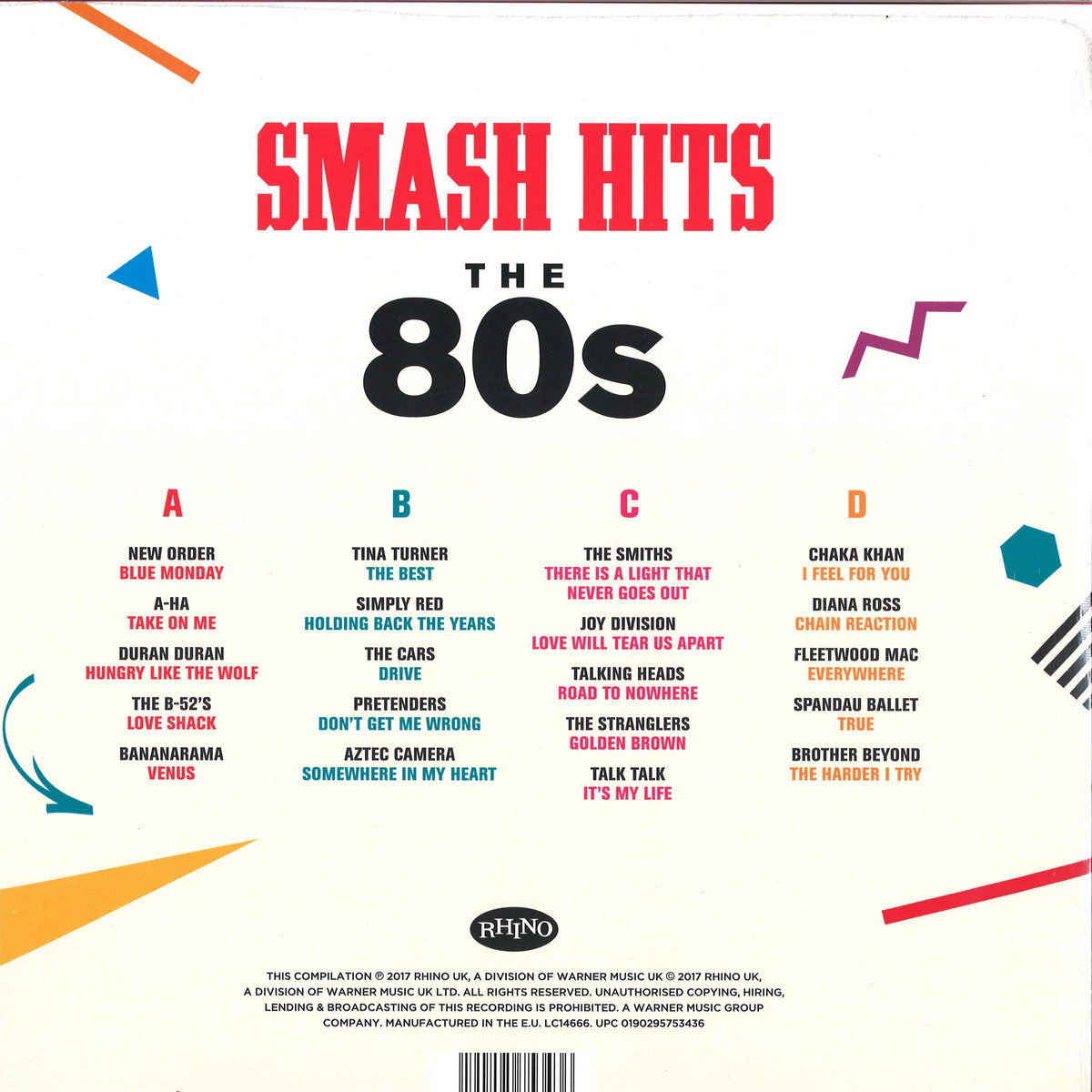 Various - Smash Hits: The 80s LP 2x12