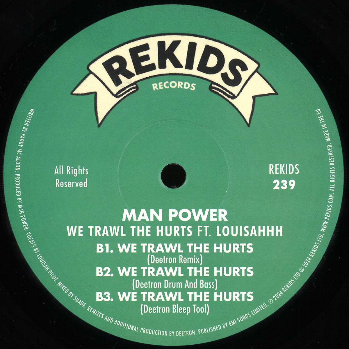 Man Power, Louisahhh — We Trawl The Hurts vinyl cover
