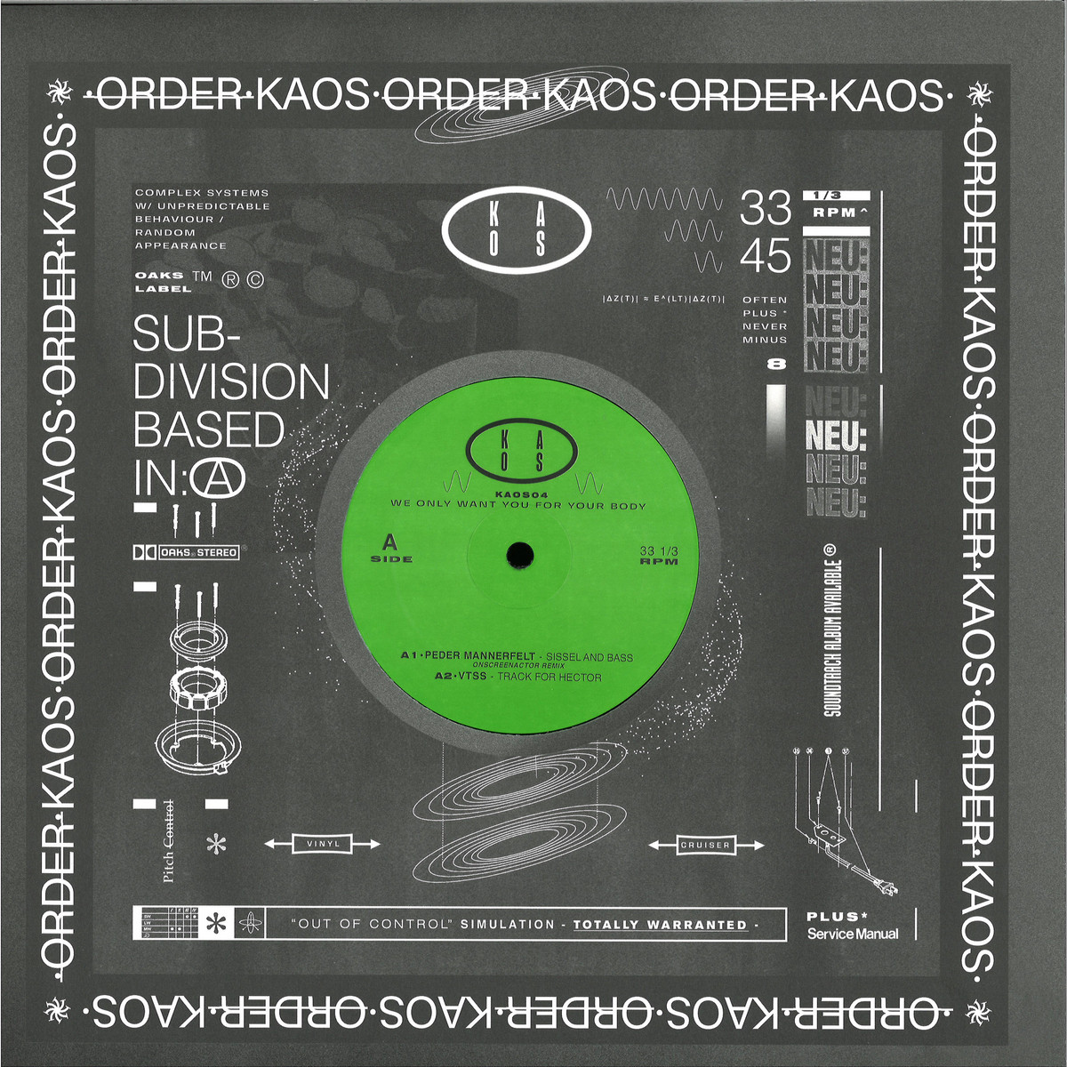 Peder Mannerfelt, Vtss, Hadone, Ascion — We Only Want You For Your Body vinyl cover