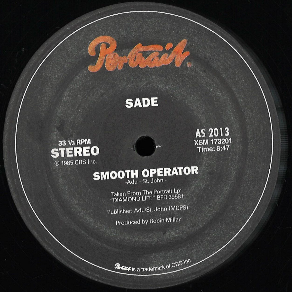 Sade — Smooth Operator vinyl cover