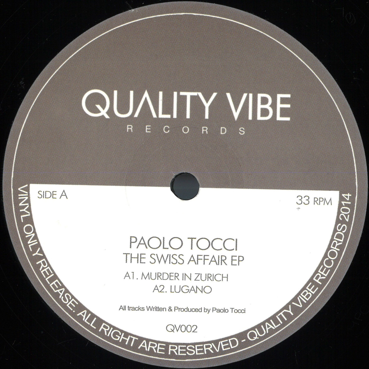 Paolo Tocci — The Swiss Affair Ep vinyl cover