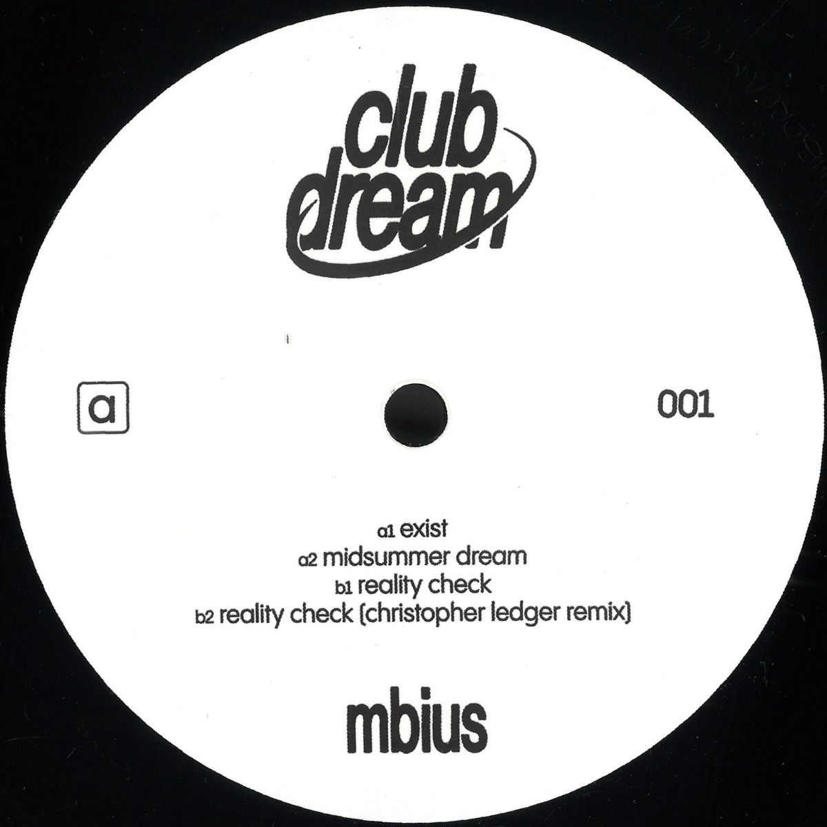 Mbius — Club Dream 001 vinyl cover