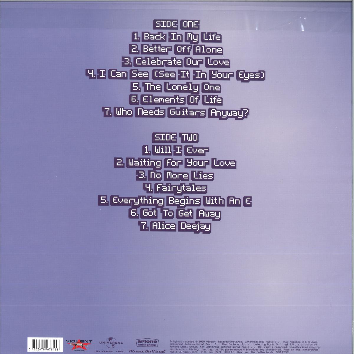Alice Deejay - Who Needs Guitars Anyway? LP / Music On Vinyl