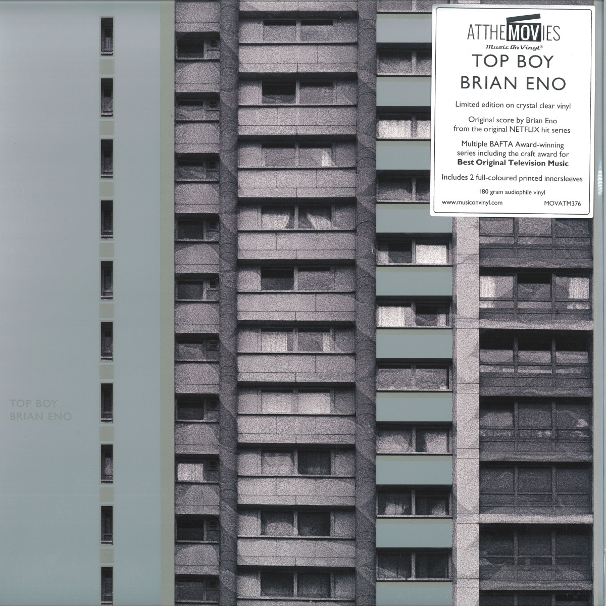 Brian Eno — Top Boy OST LP 2x12" vinyl cover