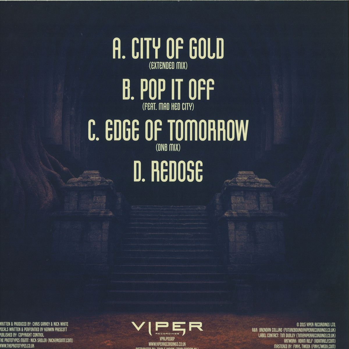 The Prototypes City Of Gold Ep Viper Recordings Vprlp010ep 2x12 Vinyl